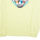 ADIDAS Mens T-Shirt Yellow Long Sleeve M
