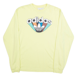 ADIDAS Mens T-Shirt Yellow Long Sleeve M