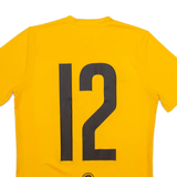 NIKE Mens Football Shirt Jersey Yellow M