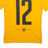 NIKE Mens Football Shirt Jersey Yellow M