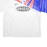 REEBOK Mens Football Shirt Jersey White Collared 2XL