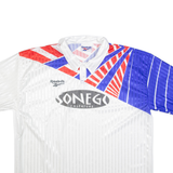 REEBOK Mens Football Shirt Jersey White Collared 2XL