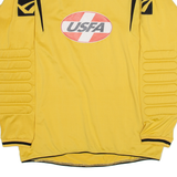 LEGEA Mens Jersey Yellow Long Sleeve V-Neck L