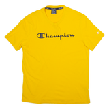 CHAMPION Mens T-Shirt Yellow M