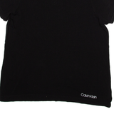 CALVIN KLEIN Womens T-Shirt Black V-Neck L