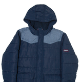 KANGOL Mens Puffer Jacket Blue Hooded S