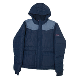 KANGOL Mens Puffer Jacket Blue Hooded S