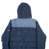 KANGOL Mens Puffer Jacket Blue Hooded S