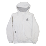 ADIDAS Womens Puffer Jacket White Nylon S