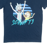 Rick & Morty Mens T-Shirt Blue M