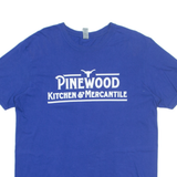 GILDAN Pinewood Kitchen & Mercantile Mens T-Shirt Blue L