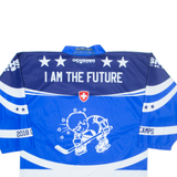 OCHSNER Ice Hockey Academy Mens Jersey Blue 3/4 Sleeve V-Neck XS