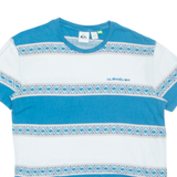 QUIKSILVER Striped Mens T-Shirt Blue S
