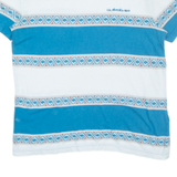 QUIKSILVER Striped Mens T-Shirt Blue S