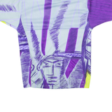 Cycling Mens T-Shirt Purple 1/4 Zip S