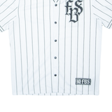 FB SISTER Striped Womens Jersey White V-Neck S