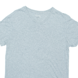 Mens T-Shirt Grey V-Neck M