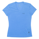 JACK WOLFSKIN Womens T-Shirt Blue V-Neck UK 8