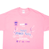 GILDAN Brussels Zumba Party Mens T-Shirt Pink XL