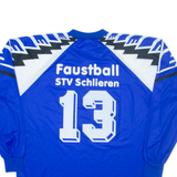 RIMA Mens Football Shirt Jersey Blue Long Sleeve V-Neck XL