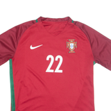 NIKE Portugal Mens Football Shirt Jersey Red V-Neck M