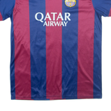 FC Barcelona Mens Football Shirt Jersey Blue V-Neck S