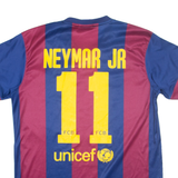 FC Barcelona Mens Football Shirt Jersey Blue V-Neck S