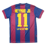 FC Barcelona Mens Football Shirt Jersey Blue V-Neck S