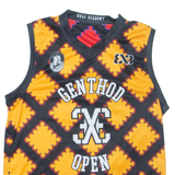 BALL ACADEMY Basketball Mens Vest Yellow Sleeveless V-Neck M