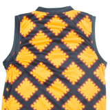 BALL ACADEMY Basketball Mens Vest Yellow Sleeveless V-Neck M