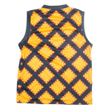 BALL ACADEMY Basketball Mens Vest Yellow Sleeveless V-Neck M