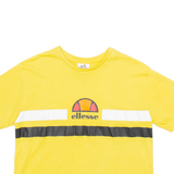 ELLESSE Cropped Womens T-Shirt Yellow UK 10