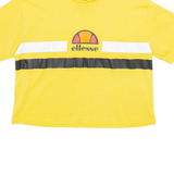 ELLESSE Cropped Womens T-Shirt Yellow UK 10
