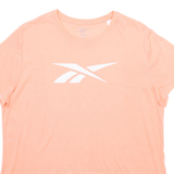 REEBOK Womens T-Shirt Pink XL