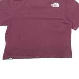 THE NORTH FACE Cropped Womens T-Shirt Maroon S
