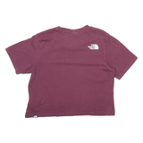 THE NORTH FACE Cropped Womens T-Shirt Maroon S