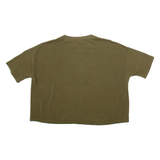 NIKE Cropped Womens T-Shirt Green S