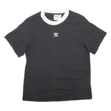 ADIDAS Womens T-Shirt Black UK 4