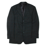 PIRELLI Mens Blazer Jacket Green Wool Check XL