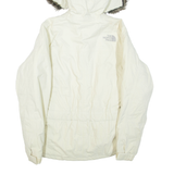 THE NORTH FACE Womens Puffer Jacket Cream Nylon Hooded S