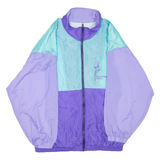 Womens Track Jacket Purple Colourblock L