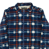 ATLAS Mens Fleece Jacket Blue Check L