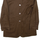 ALBERTO FABIANI Womens Blazer Jacket Brown Silk L