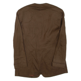 ALBERTO FABIANI Womens Blazer Jacket Brown Silk L