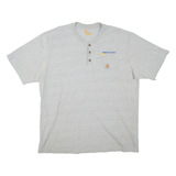 CARHARTT Rex Moore Mens T-Shirt Grey Button Neck XL