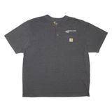 CARHARTT Rex Moore Mens T-Shirt Grey Button Neck XL