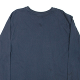CARHARTT Loose Fit Mens T-Shirt Blue Long Sleeve Button Neck XL