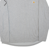 CARHARTT Relaxed Mens T-Shirt Grey Long Sleeve L