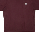 CARHARTT Loose Fit Mens T-Shirt Maroon XL
