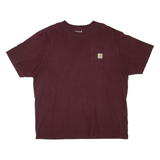 CARHARTT Loose Fit Mens T-Shirt Maroon XL